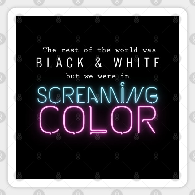 Scream In Color Sticker by fashionsforfans